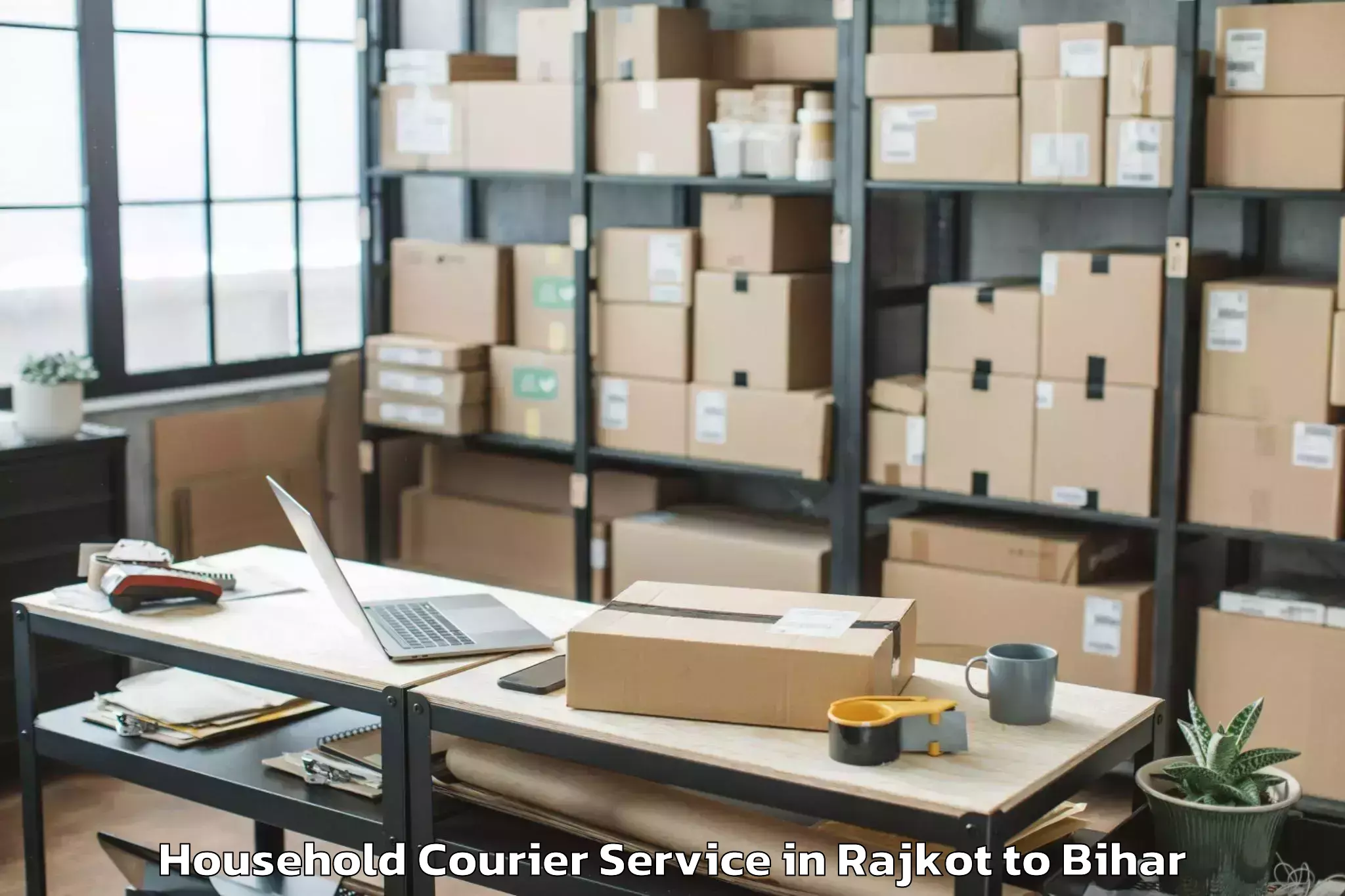 Professional Rajkot to Bakhtiarpur Household Courier